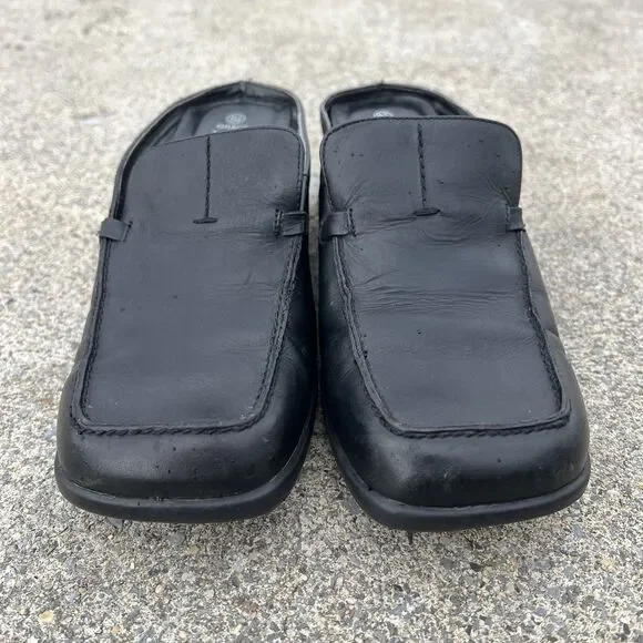 Vintage 90s Leather Slip on Mule Slides - Picture 9 of 10